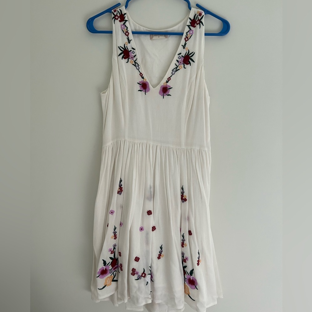 Altar’d State white sundress w embroidered detailing